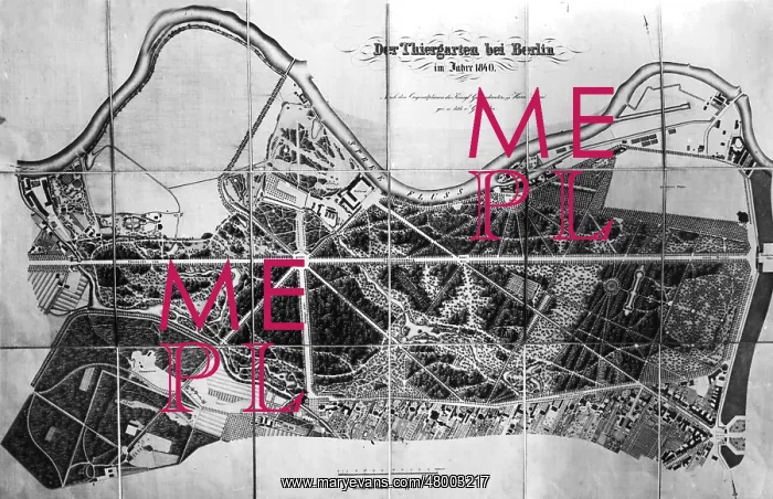 : Plan of the Berlin Tiergarten from the year 1840 : Plan of the Berlin Tiergarten from the year 1840