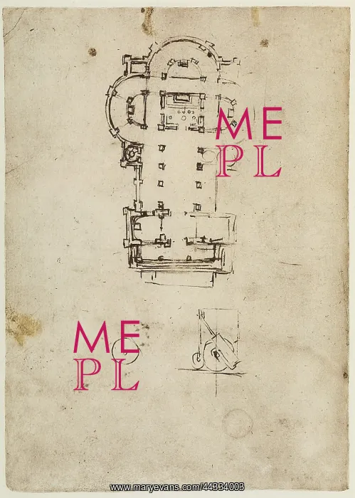 : Plan for a cathedral, drawing : Plan for a cathedral, drawing