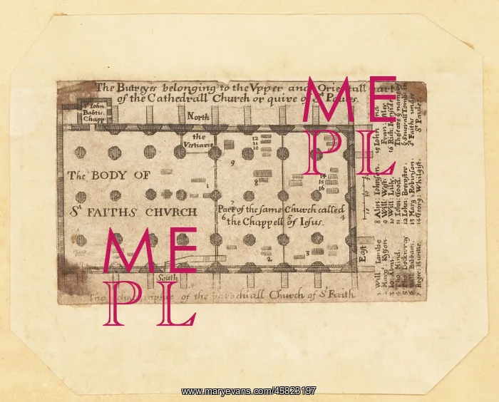 : Plan of the crypt in St. Paul's Cathedral, London : Plan of the crypt in St. Paul's Cathedral, London
