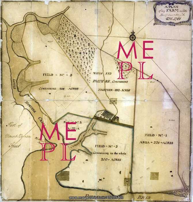 : A plan of my farm on Little Hunting Creek ? : A plan of my farm on Little Hunting Creek ?
