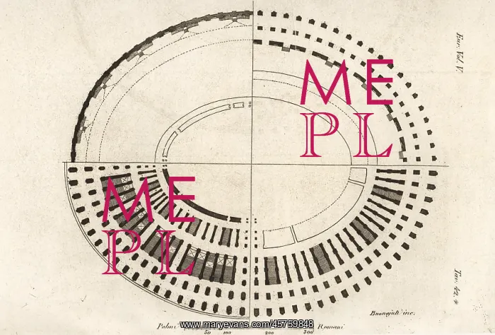 : Plan of the interior of the Coliseum, Rome : Plan of the interior of the Coliseum, Rome