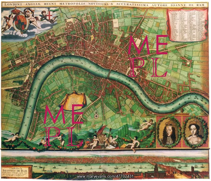 : Plan of London 1700 : Plan of London 1700