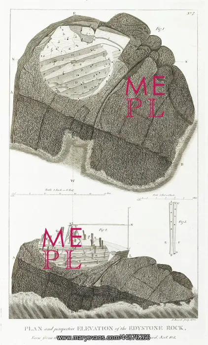  : Plan and perspective elevation of the Eddystone rock