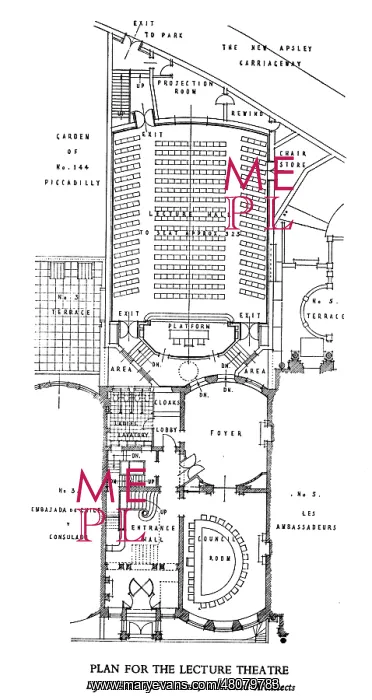 : Plan of the proposed Lecture Theatre - RAeS : Plan of the proposed Lecture Theatre - RAeS