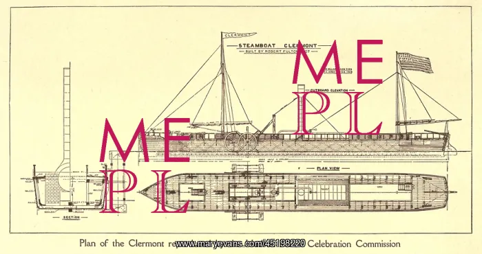 : Plan of Robert Fulton's first steamboat ? : Plan of Robert Fulton's first steamboat ?