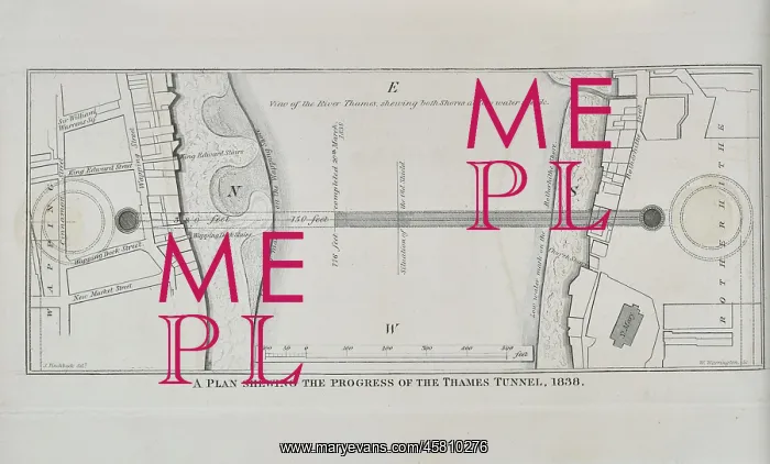 : Plan shewing the progress of the Thames Tunnel, 1836 : Plan shewing the progress of the Thames Tunnel, 1836