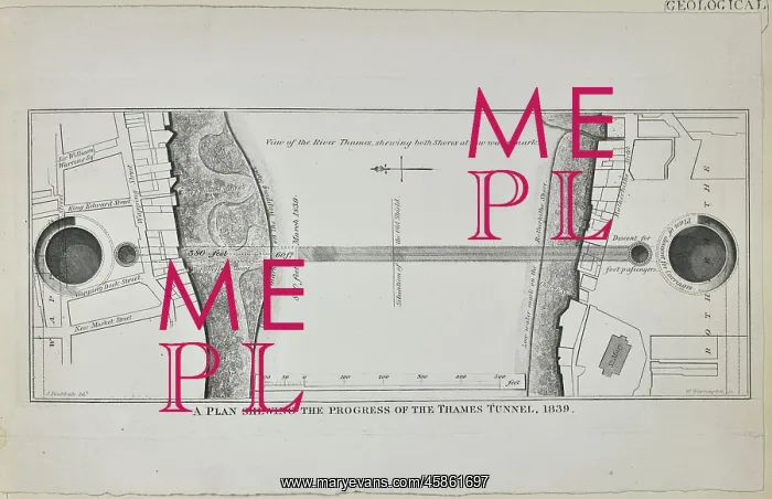 : Plan shewing the progress of the Thames Tunnel, 1839 : Plan shewing the progress of the Thames Tunnel, 1839