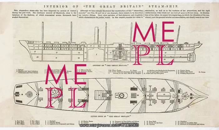 : Plan of ship SS Great Britain : Plan of ship SS Great Britain