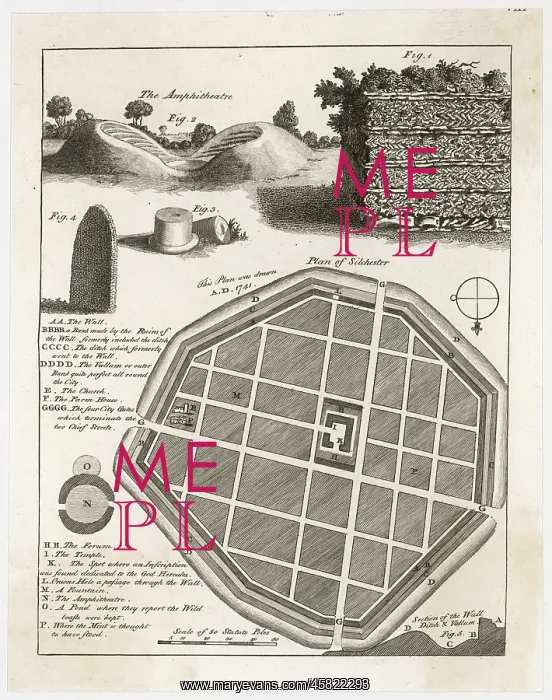 : PLAN OF SILCHESTER / 1777 : PLAN OF SILCHESTER / 1777