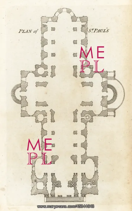 : Plan of St. Paul's Cathedral, London : Plan of St. Paul's Cathedral, London