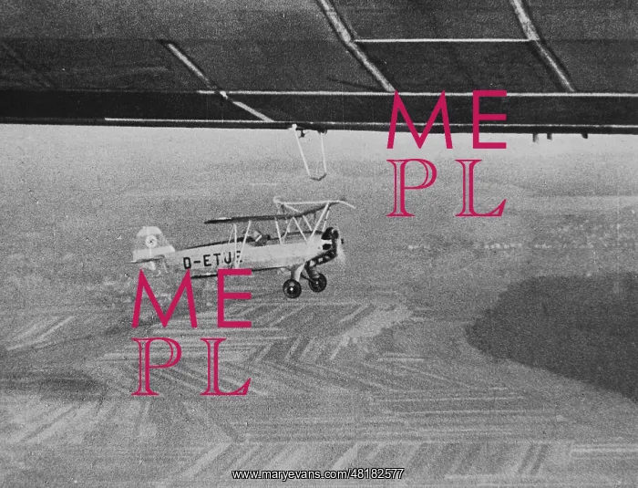 : Plane under Hindenburg, 1937 : Plane under Hindenburg, 1937
