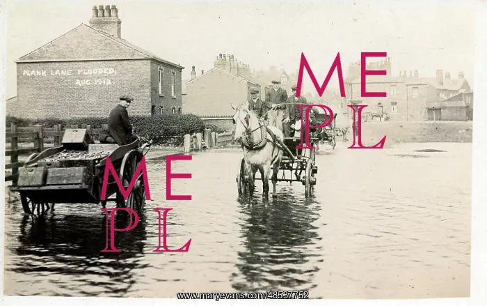 : Plank Lane in Flood, Leigh, Lancashire : Plank Lane in Flood, Leigh, Lancashire
