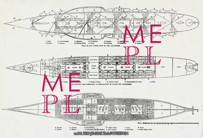 : Plans of The Leviathan later Great Eastern 1855 : Plans of The Leviathan later Great Eastern 1855