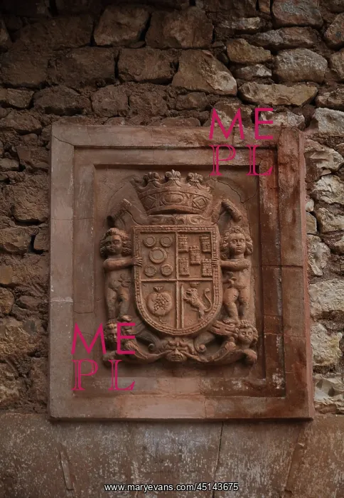 : Plaque, Albarracin, Aragon, Spain : Plaque, Albarracin, Aragon, Spain