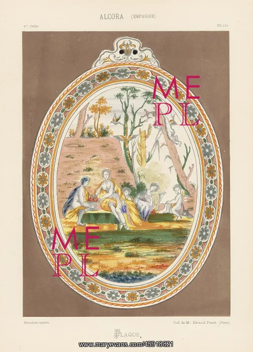  : Plaque from Alcora, Spain, 18th century