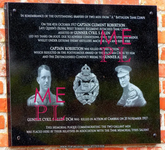 : Plaque to Capt Clement Robertson VC, Merlijn Restaurant : Plaque to Capt Clement Robertson VC, Merlijn Restaurant