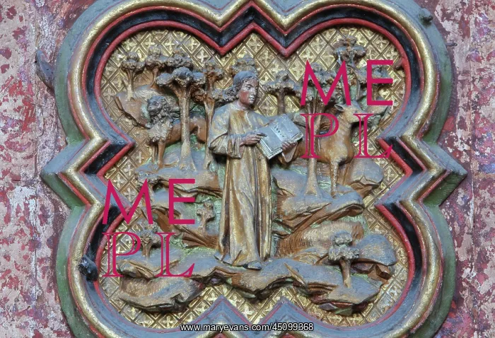 : Plaque, choir screen, Amiens Cathedral, Picardy, France : Plaque, choir screen, Amiens Cathedral, Picardy, France