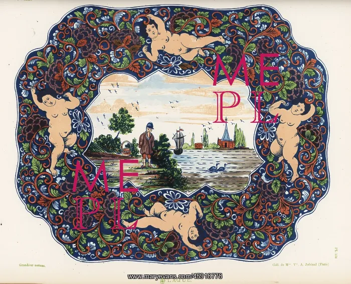 : Plaque from Delft, Netherlands, 18th century : Plaque from Delft, Netherlands, 18th century