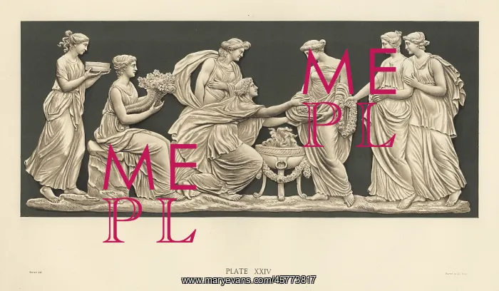 : Plaque depicting an offering to Flora : Plaque depicting an offering to Flora