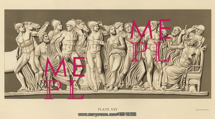 : Plaque depicting the sacrifice of Iphigenia : Plaque depicting the sacrifice of Iphigenia