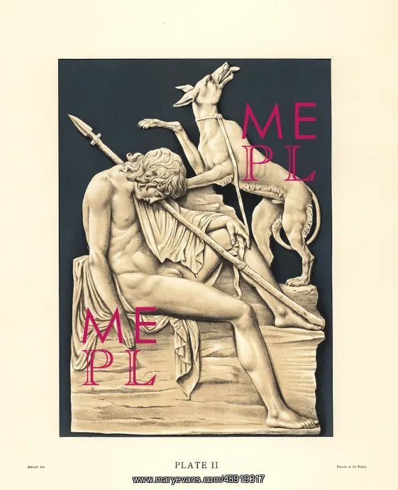 : Plaque of Endymion on the rock Latmos : Plaque of Endymion on the rock Latmos