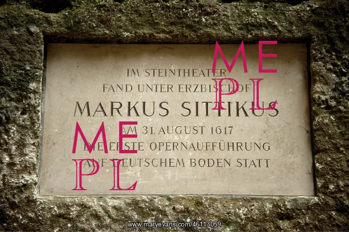 : Plaque to the first opera performance on German : Plaque to the first opera performance on German