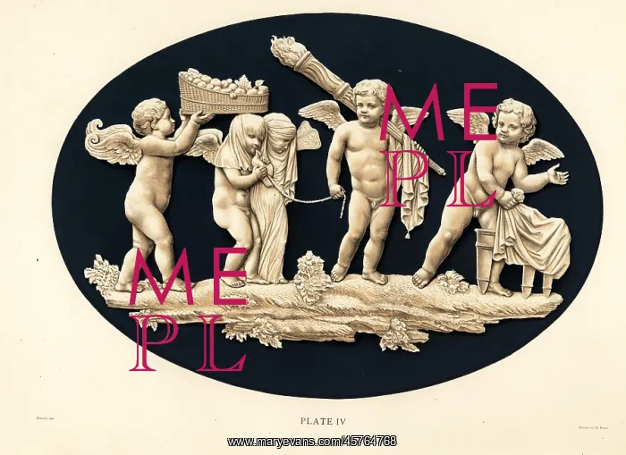 : Plaque showing the marriage of Cupid and Psyche : Plaque showing the marriage of Cupid and Psyche