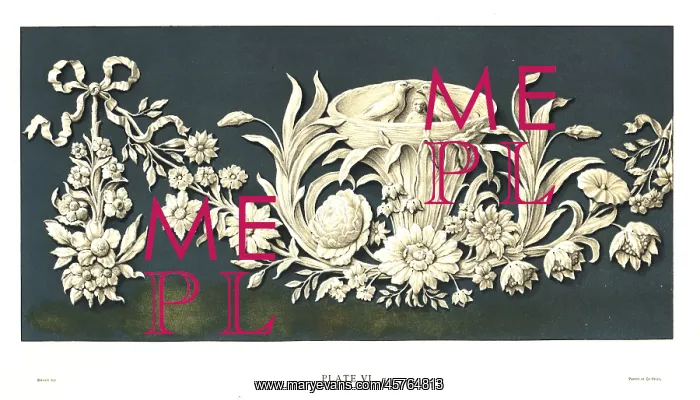 : Plaque showing Vitruvian scroll and bird's nest : Plaque showing Vitruvian scroll and bird's nest