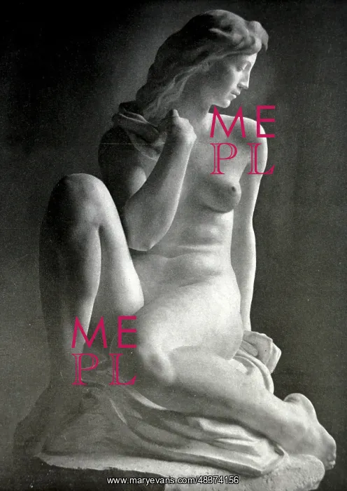 : Plaster cast of evening a bronze sculpture by : Plaster cast of evening a bronze sculpture by