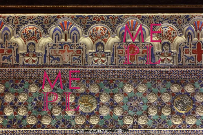 : Plasterwork, Philip II Ceiling Room, Mudejar Palace : Plasterwork, Philip II Ceiling Room, Mudejar Palace