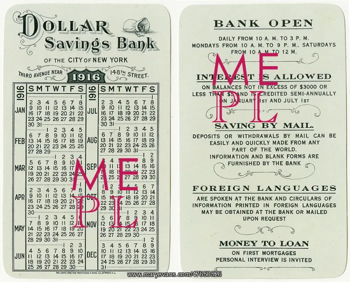 : Plastic card, Dollar Savings Bank, New York City, USA : Plastic card, Dollar Savings Bank, New York City, USA