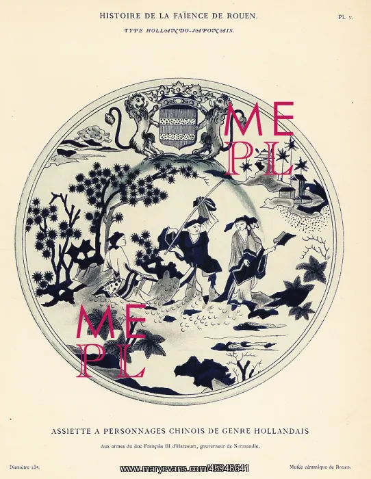  : Plate with Chinese figures in the Dutch-Japanese