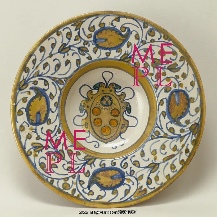 : Plate with the coat of arms of Pope Clement VI : Plate with the coat of arms of Pope Clement VI