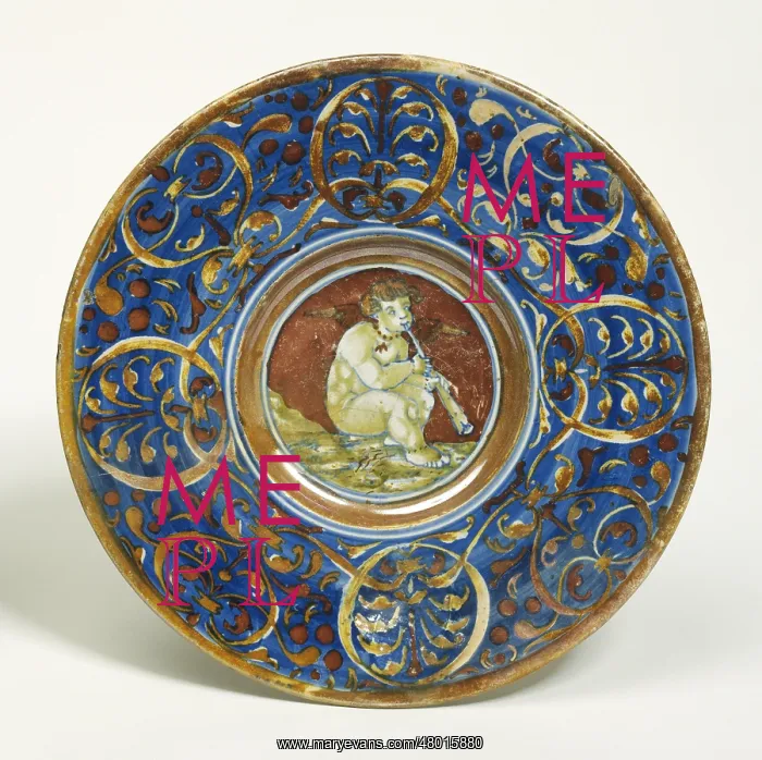 : Plate: Cupid playing the flute : Plate: Cupid playing the flute
