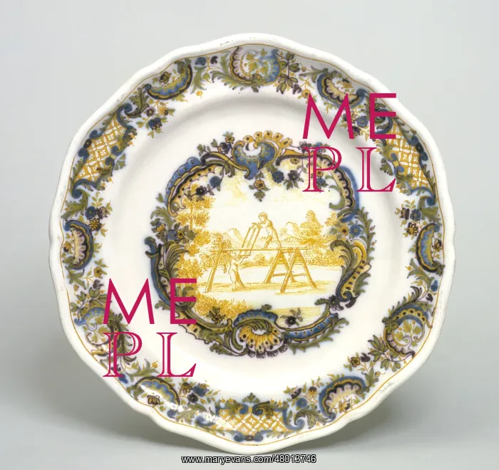 : Plate, earthenware : Plate, earthenware
