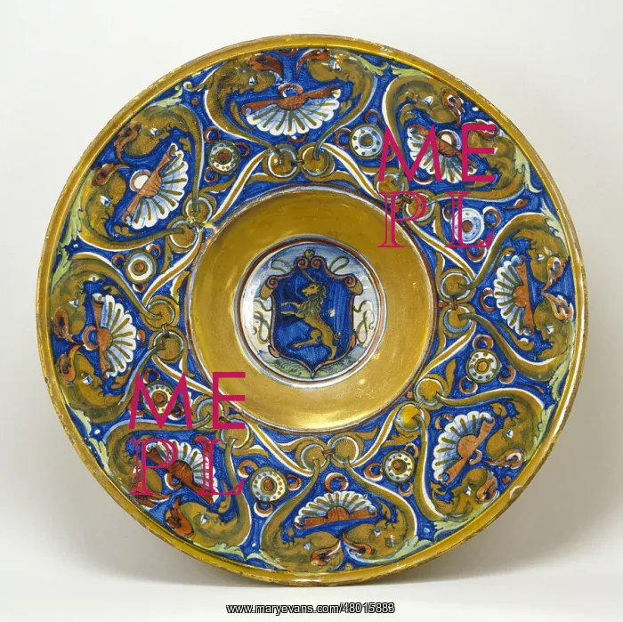 : Plate: Ecu with the arms of Bonaiuti : Plate: Ecu with the arms of Bonaiuti