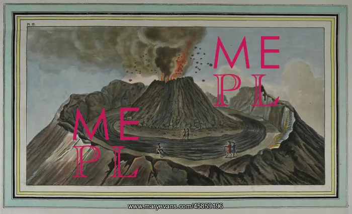 : Plate IX: Interiour (sic) view of crater of mount Vesuvius : Plate IX: Interiour (sic) view of crater of mount Vesuvius