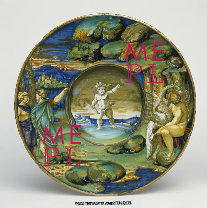 : Plate: Leda and the Swan : Plate: Leda and the Swan