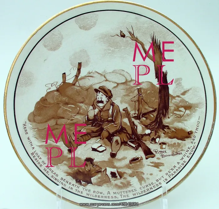 : Plate - Here with a loaf of bread, beneath the row : Plate - Here with a loaf of bread, beneath the row