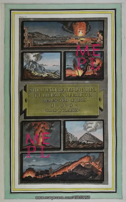 : Plate LV: Views of the eruptions of Vesuvius : Plate LV: Views of the eruptions of Vesuvius
