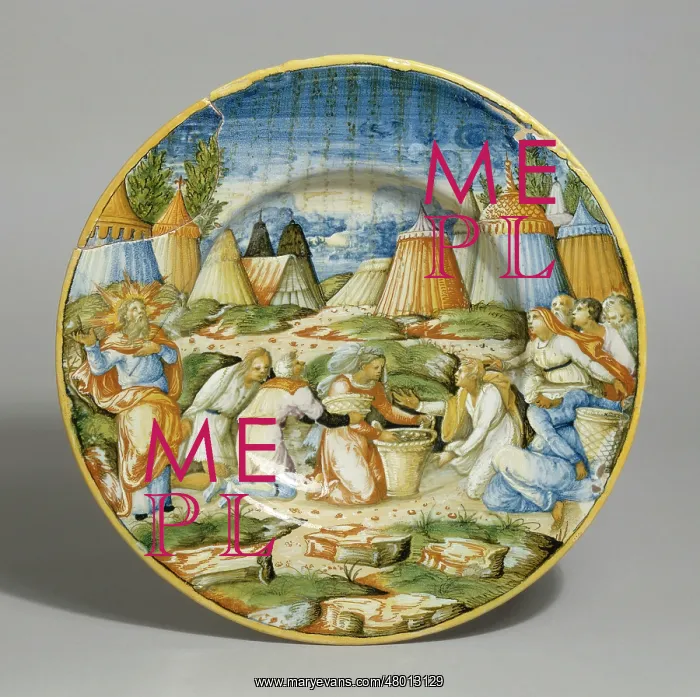 : Plate: Manna harvest : Plate: Manna harvest