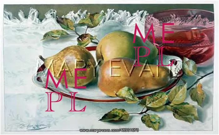 : A PLATE OF PEARS : A PLATE OF PEARS