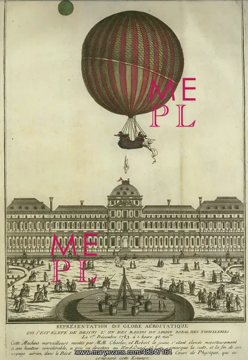 : Plate from Representation du Globe Aerostatique : Plate from Representation du Globe Aerostatique