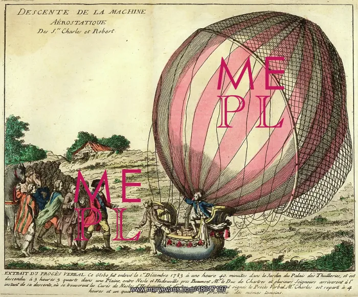 : Plate from Representation du Globe Aerostatique : Plate from Representation du Globe Aerostatique