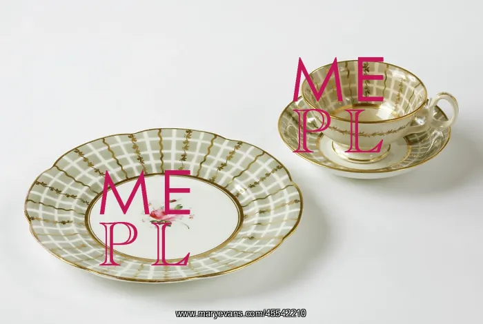 : Plate, teacup and saucer : Plate, teacup and saucer