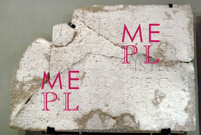 : Plate of a temple dedicated to Minerva. Butrint Museum. Alba : Plate of a temple dedicated to Minerva. Butrint Museum. Alba