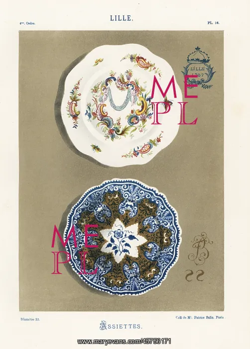 : Plates from Lille, 18th century : Plates from Lille, 18th century