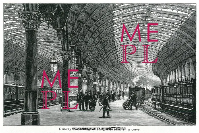 : Platforms at York railway station, Yorkshire, England