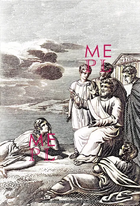 : Plato aka Aristocles, with followers : Plato aka Aristocles, with followers