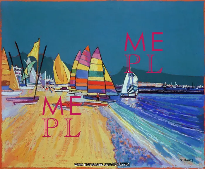 : Playa de Pollensa, Mallorca ' sailing dinghies : Playa de Pollensa, Mallorca ' sailing dinghies